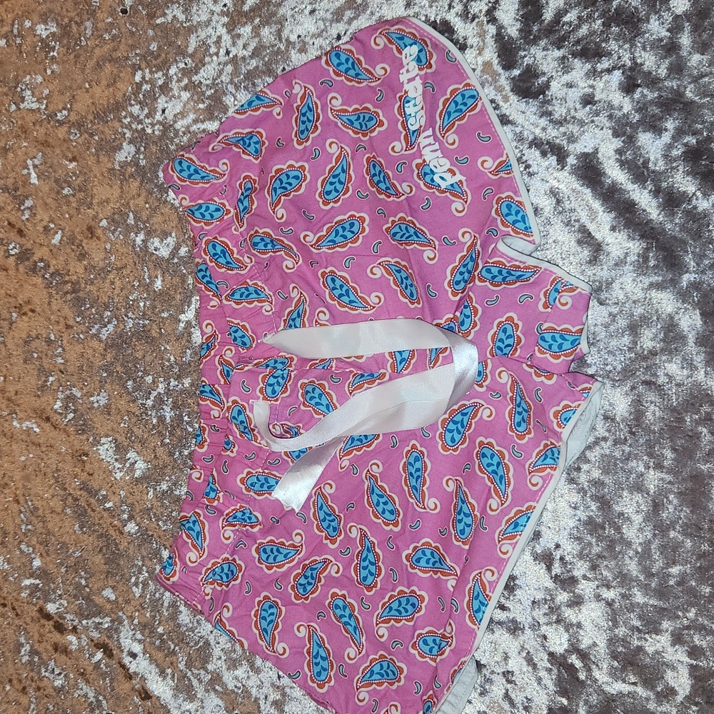 NWOT U-Trau pink/blue paisley 'Penn. State' boxers/leisure wear